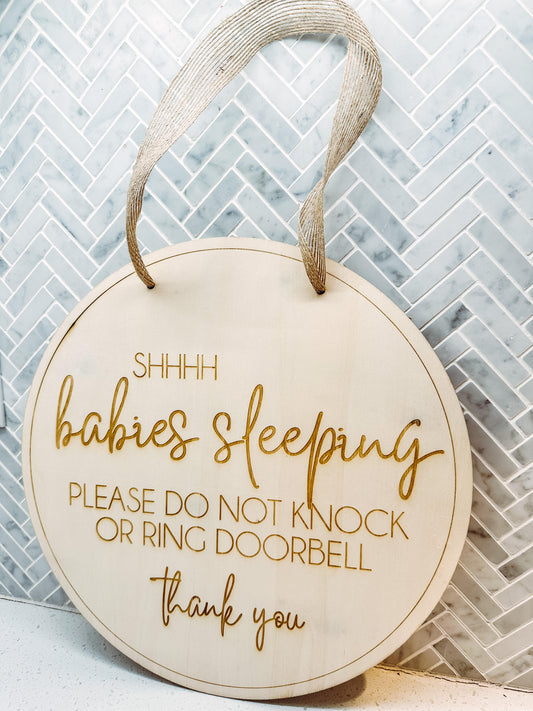 Baby Sleeping Sign