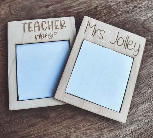 Personalized Sticky Note Holder