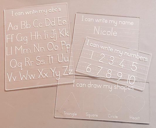 Dry Erase Learning Boards